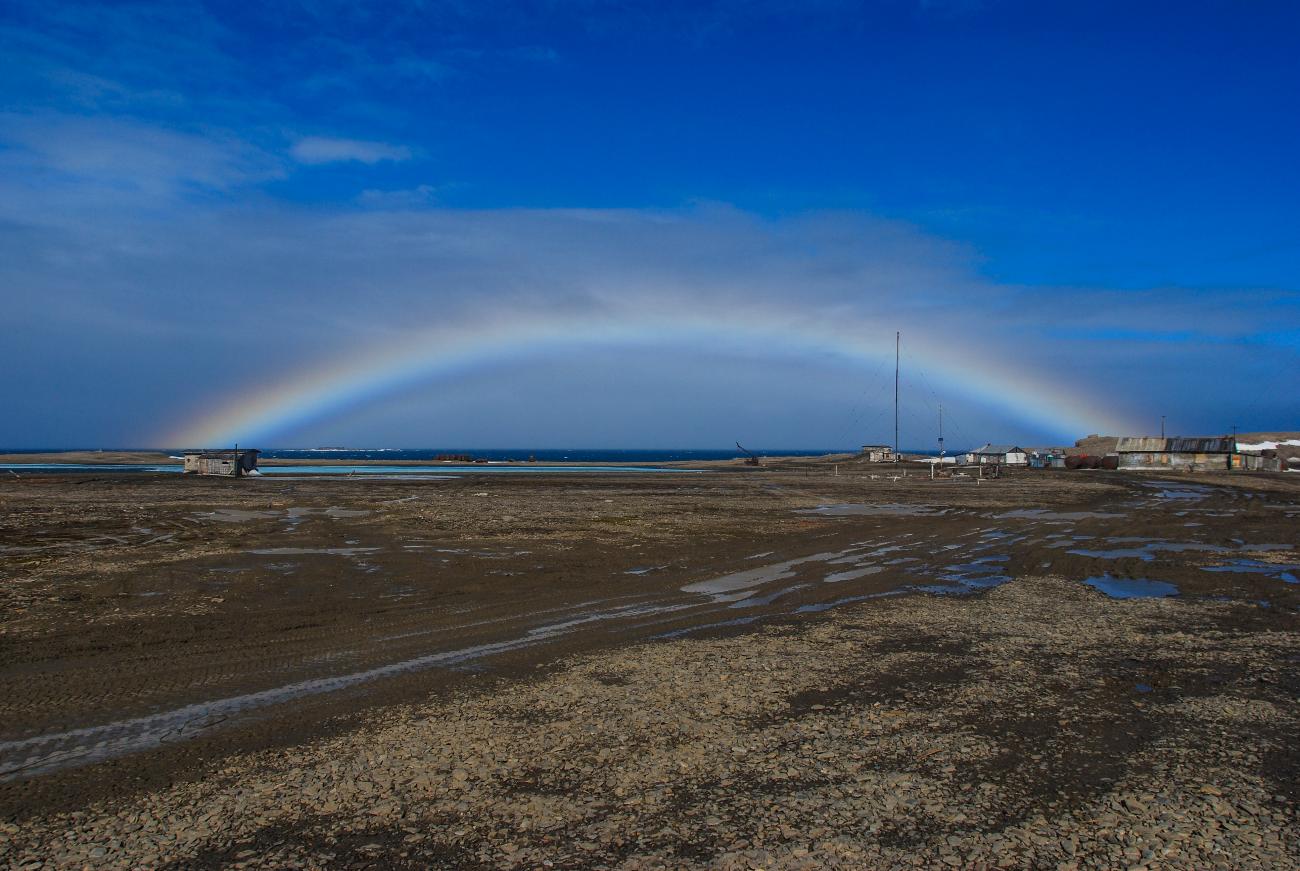 Арктическая радуга. Мыс Желания. Фото - Иван Мизин